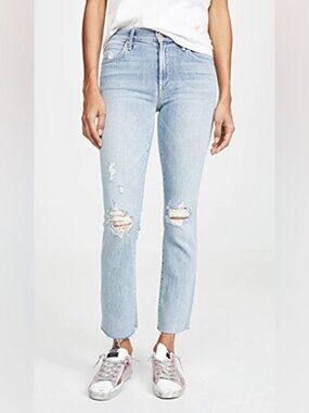 MOTHER‎ The Rascal Ankle Snippet Mid Rise Straight Leg Jeans - 30"